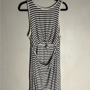 Aerie Navy and White Striped Top